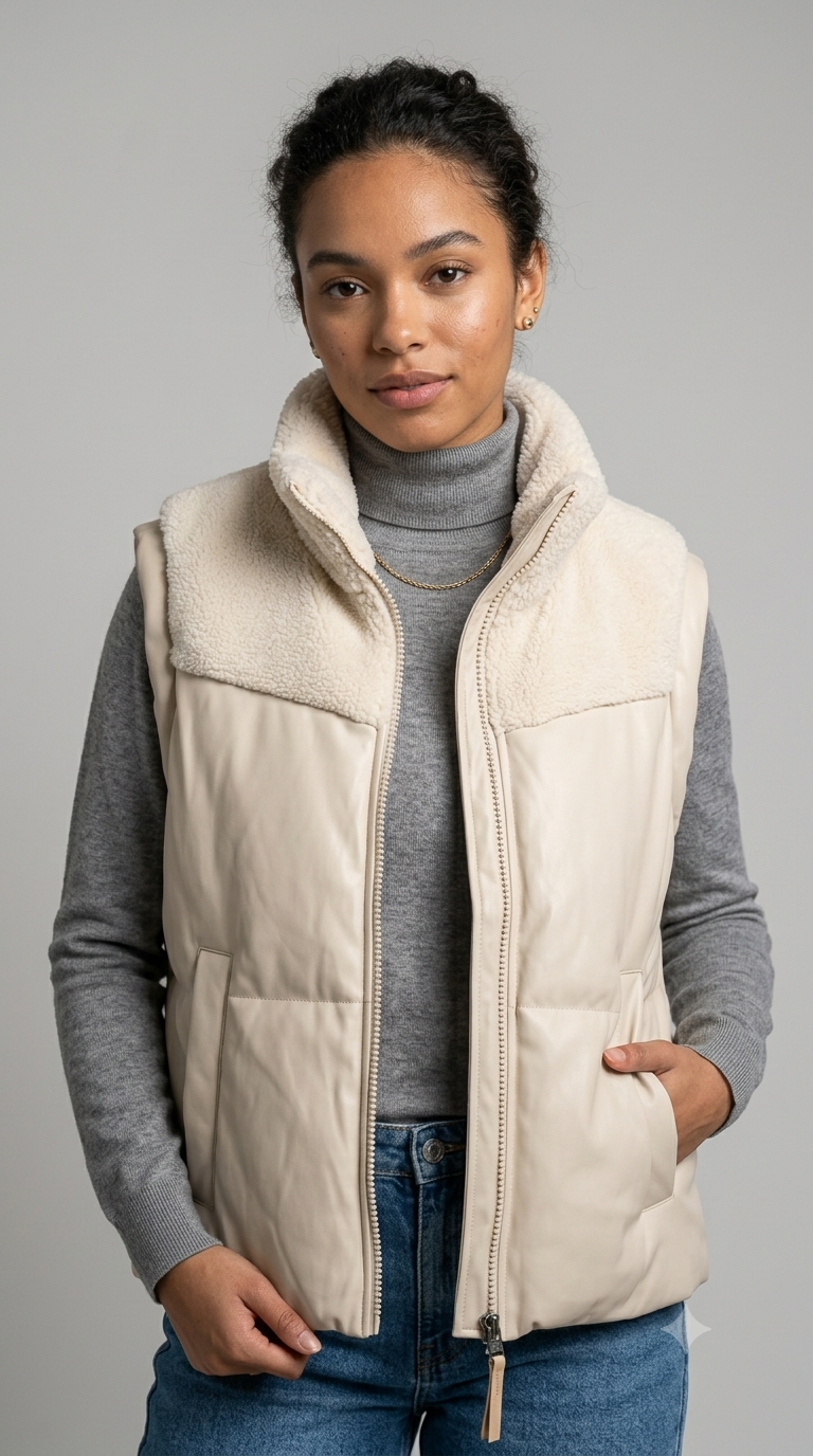 Chaleco de mujer BEARPAW de piel sintética